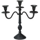 Home Styling Collection, świecznik kandelabr, 3-ramienny, czarny, 30 cm