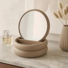 Home Styling Collection, szkatułka na biżuterię z lusterkiem, 17,5-17,5-9 cm