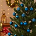 Home Styling Collection, szklane bombki świąteczne, niebieskie, 8 cm, 16 szt.