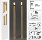 Home Styling Collection, woskowane świece stołowe z led, 27 cm