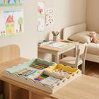 Home Styling Collection, zestaw 4 tac, drewnianych, 30-30-3 cm