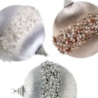 Home Styling Decoration, bombki choinkowe, nietłukące, białe, srebrne, szampańskie, 8 cm, 12 szt.