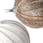 Home Styling Decoration, bombki choinkowe, nietłukące, białe, szampańskie, 8 cm, 12 szt.