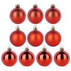 Home Styling Decoration, bombki choinkowe, nietłukące, czerwone, 5 cm, 10 szt.