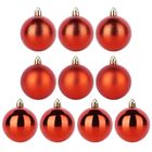 Home Styling Decoration, bombki choinkowe, nietłukące, czerwone, 6 cm, 9 szt.