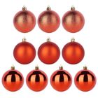 Home Styling Decoration, bombki choinkowe, nietłukące, czerwone, 7 cm, 6 szt.