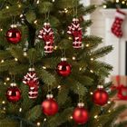 Home Styling Decoration, bombki choinkowe, szklane, czerwone, 3 cm, 9 szt.