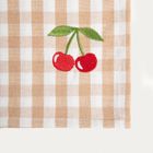 Homla, Abril, bieżnik, beżowy w kratkę z ozdobnym haftem, 40-160 cm