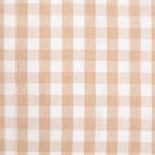 Homla, Abril, poszewka, beżowa w kratkę z ozdobnym haftem, 45-45 cm