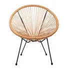 Homla, Acapulco Fiesta, fotel z okrągłej linki technorattan naturalny, 71-71-80 cm