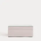 Homla, Aerla, szkatułka, szklana beżowa, 19-15-8 cm