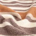 Homla, Alabas, koc w pasy, beżowy, 150-200 cm