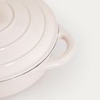 Homla, Andreas, garnek żeliwny, beżowy płaski, 28 cm, 2,5l