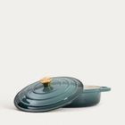 Homla, Andreas, garnek żeliwny, zielony płaski ombre, 28 cm, 2,5l