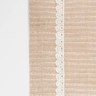 Homla, Aniza, bieżnik, beżowy z białą koronką, 40-160 cm