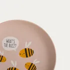 Homla, Annbee, talerz, z pszczołą różowy, 16 cm