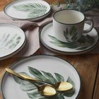 Homla, Blyde, talerz, z liściem kauczukowca, 20 cm