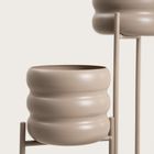 Homla, Buuble, kwietnik potrójny, beżowy, 36-25-60 cm