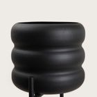 Homla, Buuble, kwietnik potrójny, czarny, 36-25-60 cm