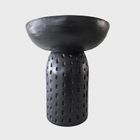 Homla, Charme, stolik kawowy, drewniany, czarny, 37-37-42 cm