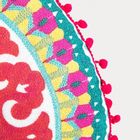 Homla, Consuela, poduszka, z kolorowym kwiatowym wzorem i pomponami, 45 cm