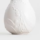 Homla, Conwallie, wazon, ceramiczny z tłoczeniami biały, 14,8-18 cm