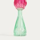 Homla, Daly, świecznik, szklany kwiatek, 23-6,4 cm