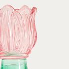 Homla, Daly, świecznik, szklany kwiatek niski, 10 cm