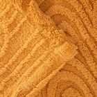 Homla, Darin, koc, miękki musztardowy ze strukturalnym wzorem, 150-200 cm