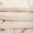 Homla, Delia, pościel, z pranej bawełny beżowa z przeszyciami, 200-220 cm