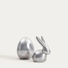 Homla, Deso, figurka, jajko małe, srebrne, 10-12,7 cm