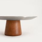 Homla, Edmore, patera, na drewnianej nóżce ze stali nierdzewnej, 23-9 cm