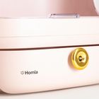 Homla, Eleni, kuferek, na kosmetyki beżowy, 27-18-33,5 cm