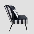 Homla, Eloya, fotel, biało-czarne pasy, 71-75,5-86 cm