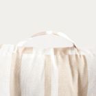 Homla, Evelyn, poduszka, w beżowe pasy z pikowaniem i uchwytem, 50-50 cm