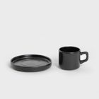 Homla, Famelio, filiżanka, ze spodkiem czarna, 0,2 l