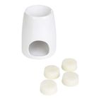 Homla, Fires, kominek ceramiczny, z woskiem Fresh Linen 10-12,5 cm, 22g