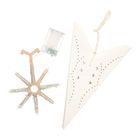 Homla, Galla, gwiazda, ażurowa, biała, LED,