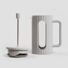 Homla, Genua, zaparzacz, ryflowany szary, 1l