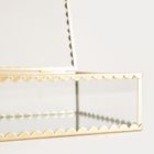 Homla, Grazia, szkatułka na biżuterię, złota, 18-13-5,5 cm