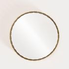 Homla, Grazia, taca dekoracyjna, z lustrem okrągłą, złota, 31-4 cm