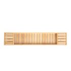 Homla, Klea, półka na wannę, drewniana naturalna, 70-14.5-4.5 cm