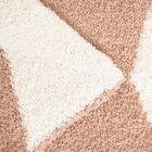 Homla, Kobe, koc gruby żakardowy z beżowym wzorem, 130-170 cm