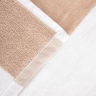 Homla, Lawena, ręcznik, w biało-beżowe pasy, 100-150 cm