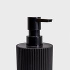 Homla, Leon, zestaw łazienkowy, dozownik i kubeczek, czarny