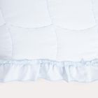 Homla, Leona, narzuta, błękitna z pikowaniem i ozdobną falbaną, 200-220 cm