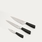 Homla, Liba, zestaw noży, z czarną rączką, 3 elementy