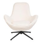 Homla, Lunaire, Fotel obrotowy w tkaninie Teddy Boucle beżowy, 86-76-87 cm, 872124
