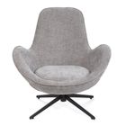 Homla, Lunaire, fotel obrotowy, welurowy, szary, 86-76-87 cm