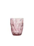 Homla, Luno, zestaw szklanek, różowych, 280 ml, 4 szt.